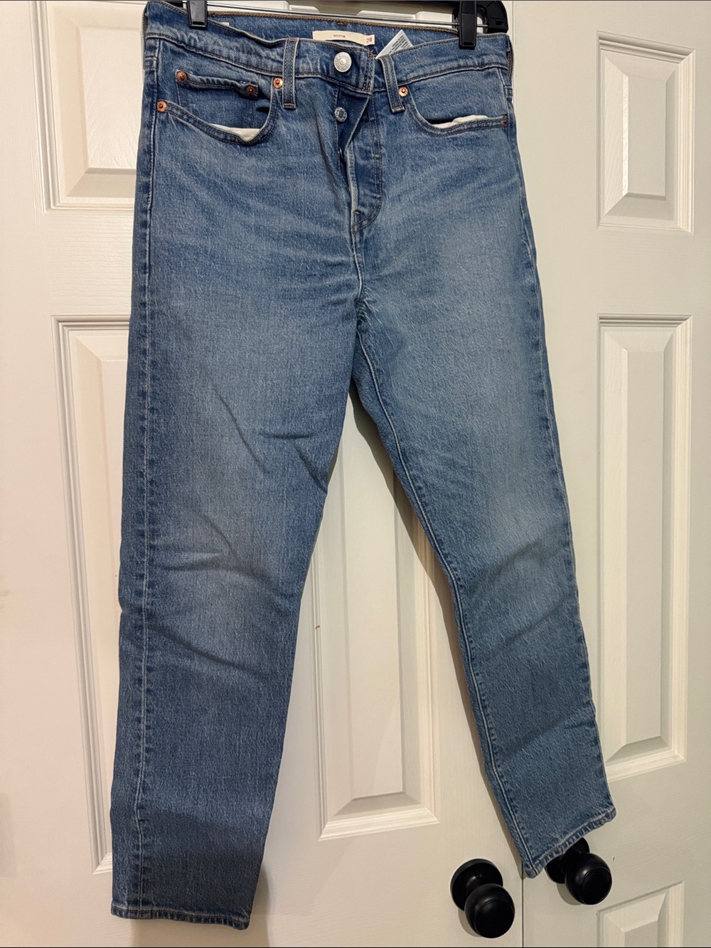 Levi's Medium Blue Wedgie Cropped Ankle Jeans